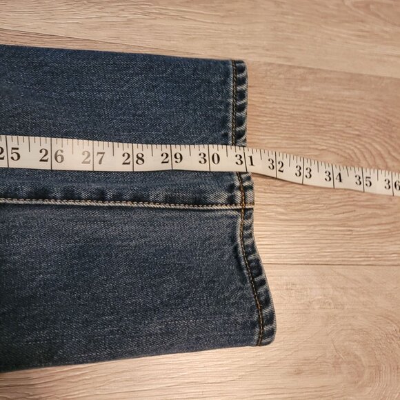 Lands End Jeans 34x32 Measures 34x31 Straight Fit Medium Light Wash Cotton Denim - Picture 9 of 10